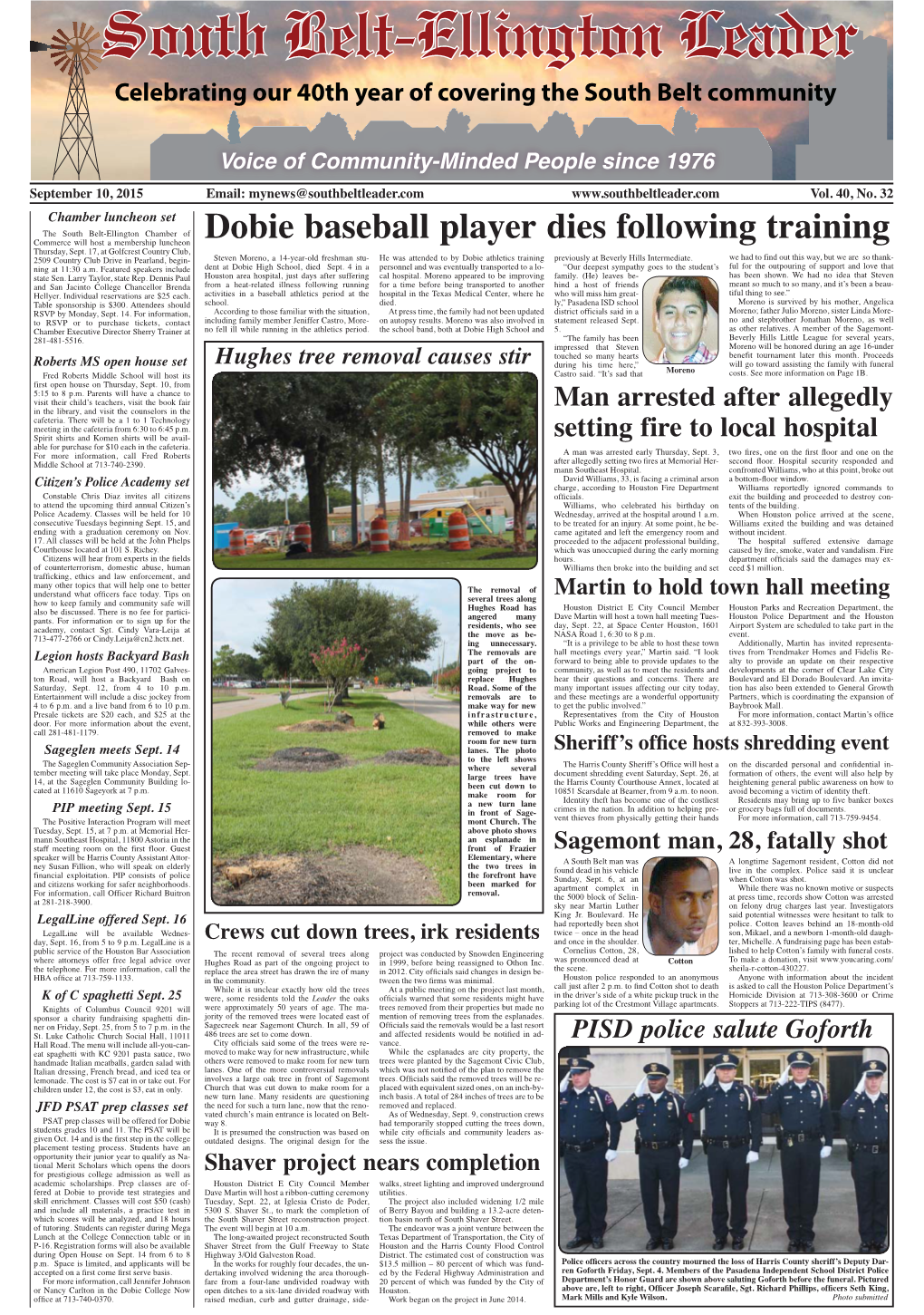 Dobie Baseball Player Dies Following Training Commerce Will Host a Membership Luncheon Thursday, Sept