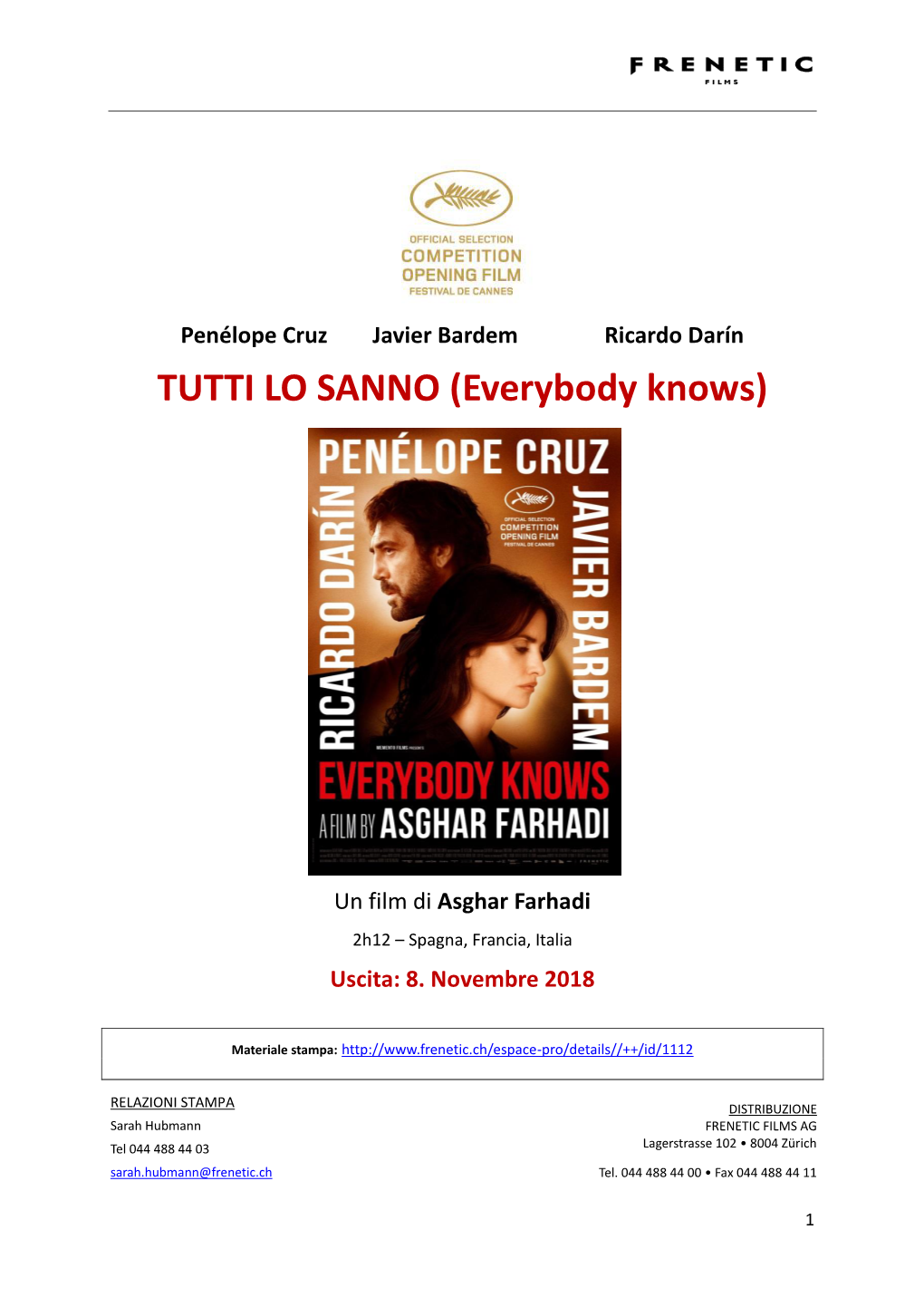 TUTTI LO SANNO (Everybody Knows)