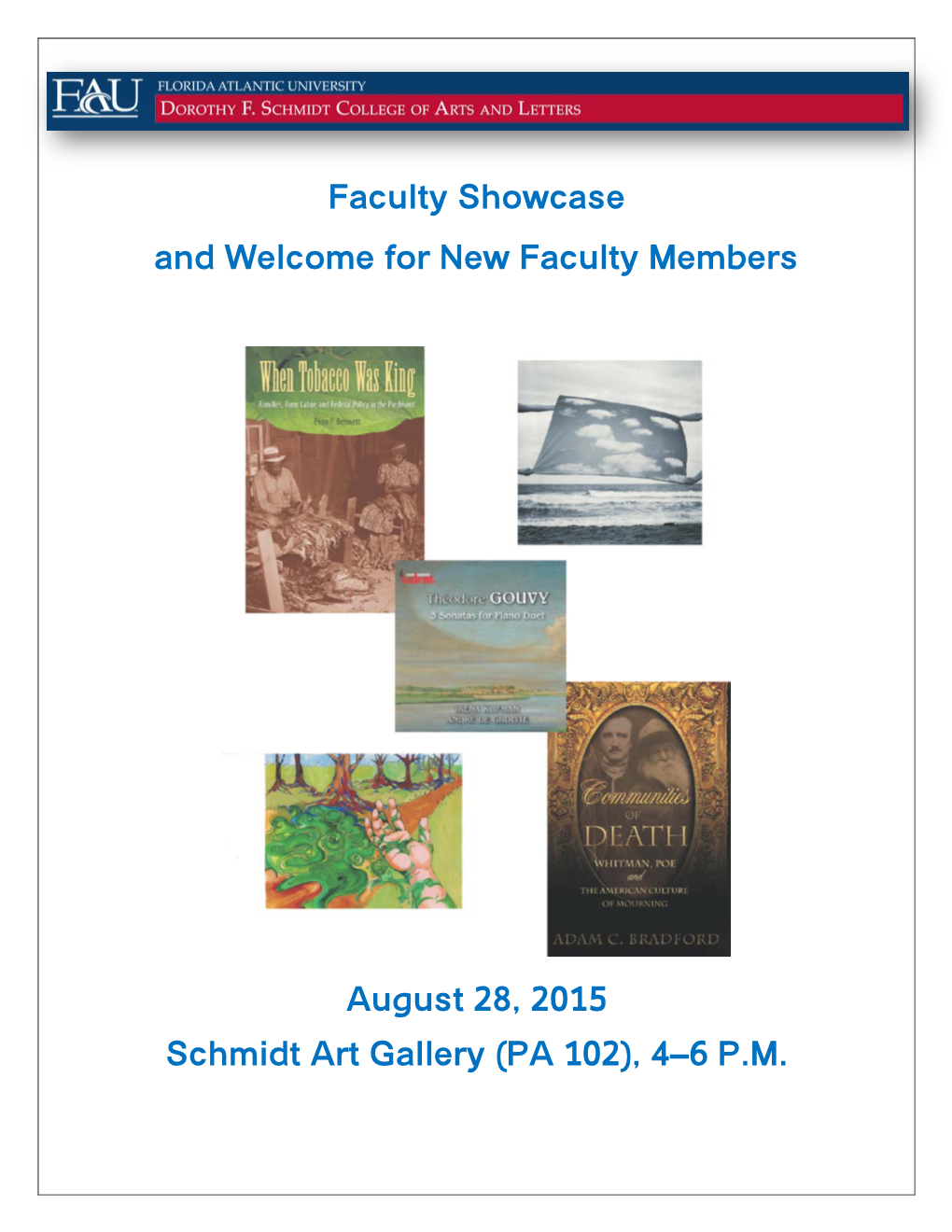 Faculty Showcase and Welcome for New Faculty Members August 28
