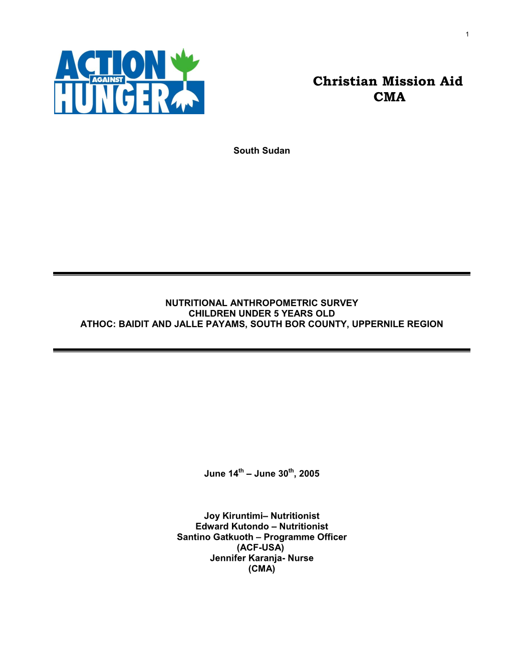 Christian Mission Aid CMA