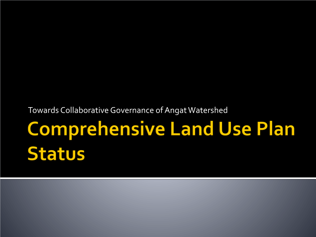 Comprehensive Land Use Plans