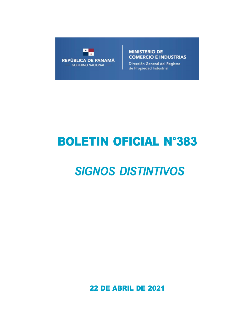 Boletin Oficial N°383 Signos Distintivos