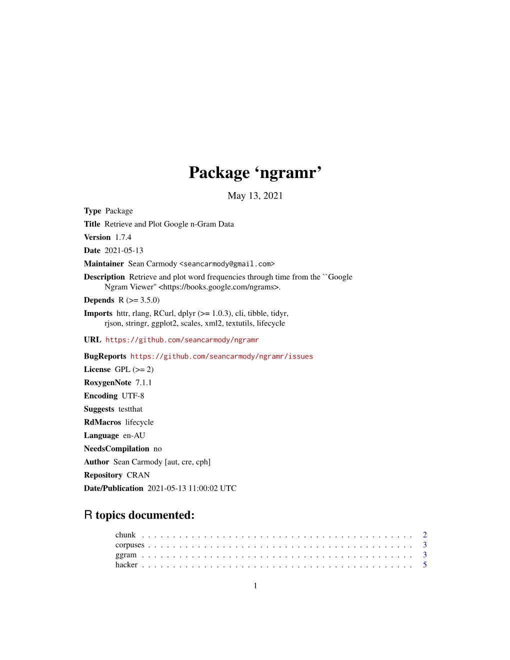 Package 'Ngramr'