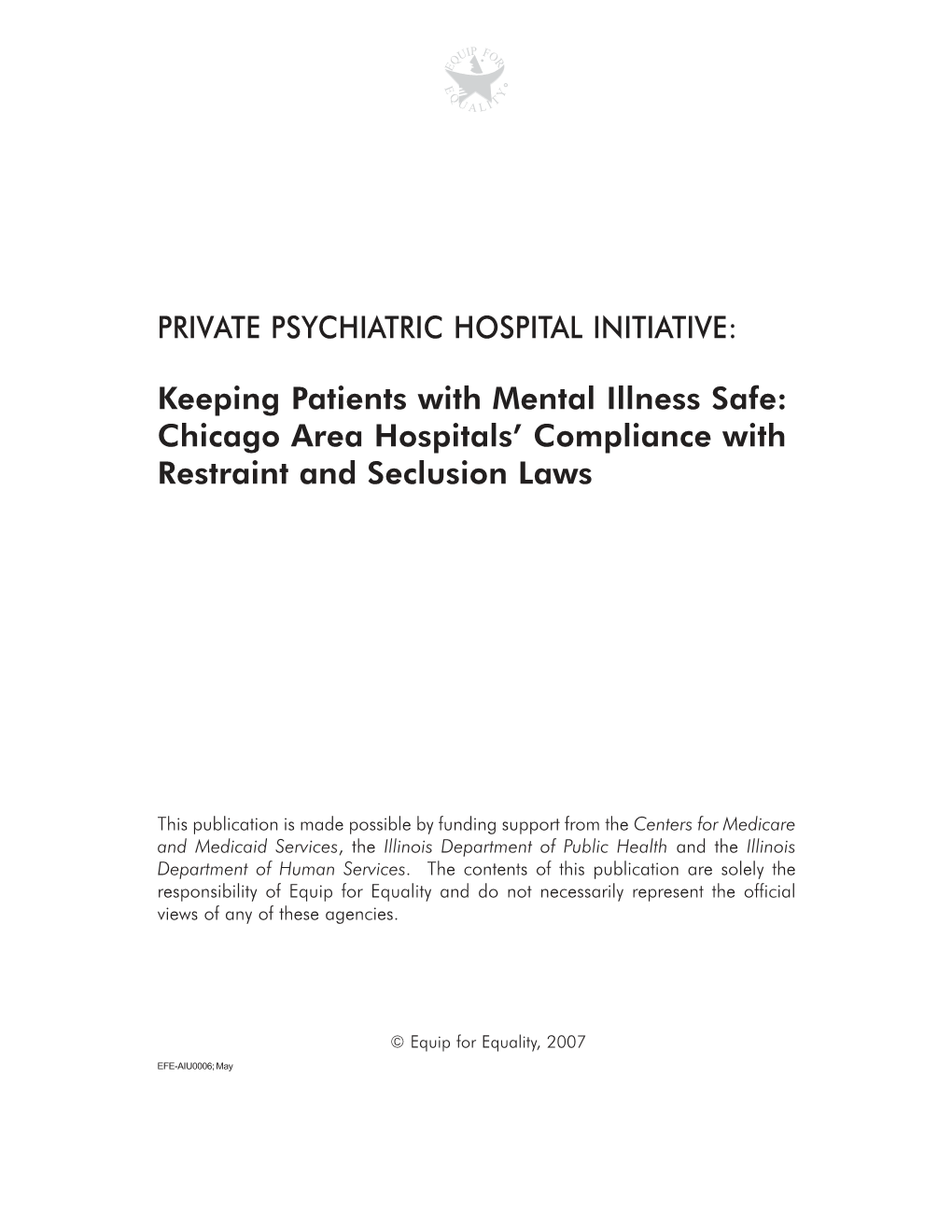 Chicago Area Hospitals' Compliance with Restraint and Seclusion Laws