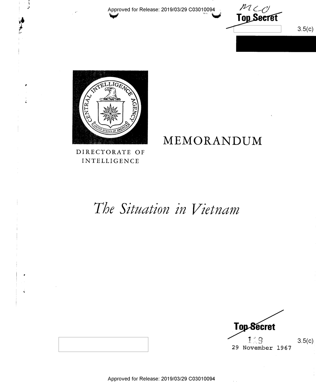 Report on the Situation in Vietnam, 29 November 1967