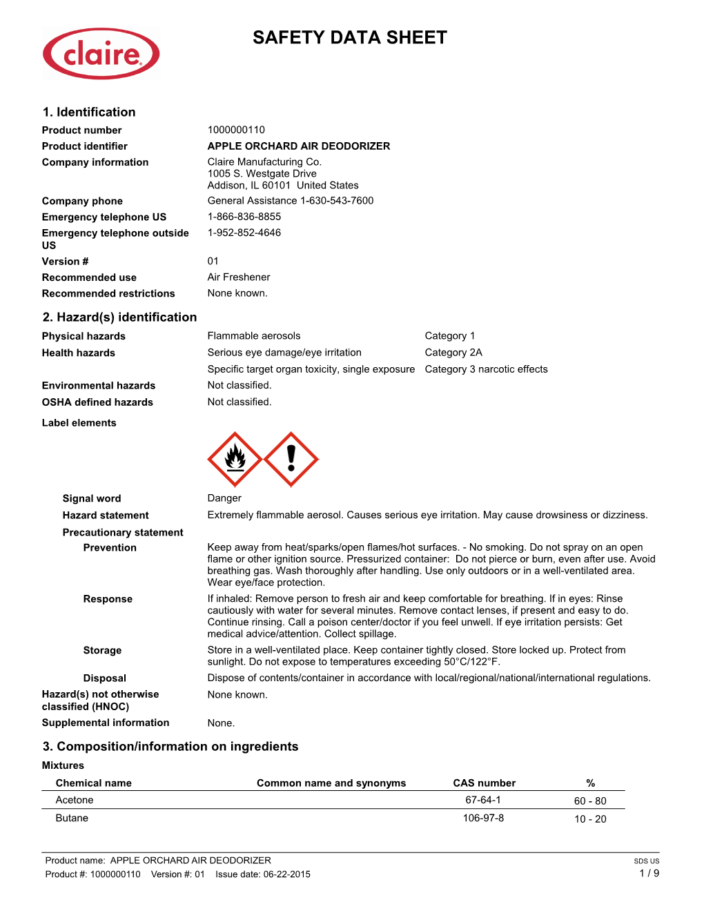 Safety Data Sheet