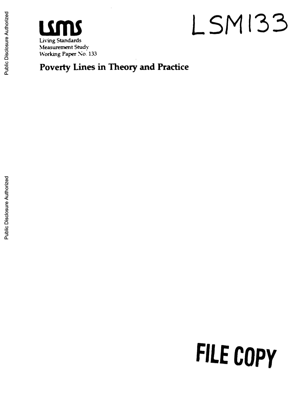 Poverty Lines in Theory and Practice