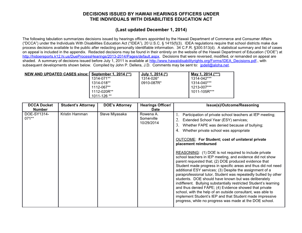 The Individuals with Disabilities Education Act