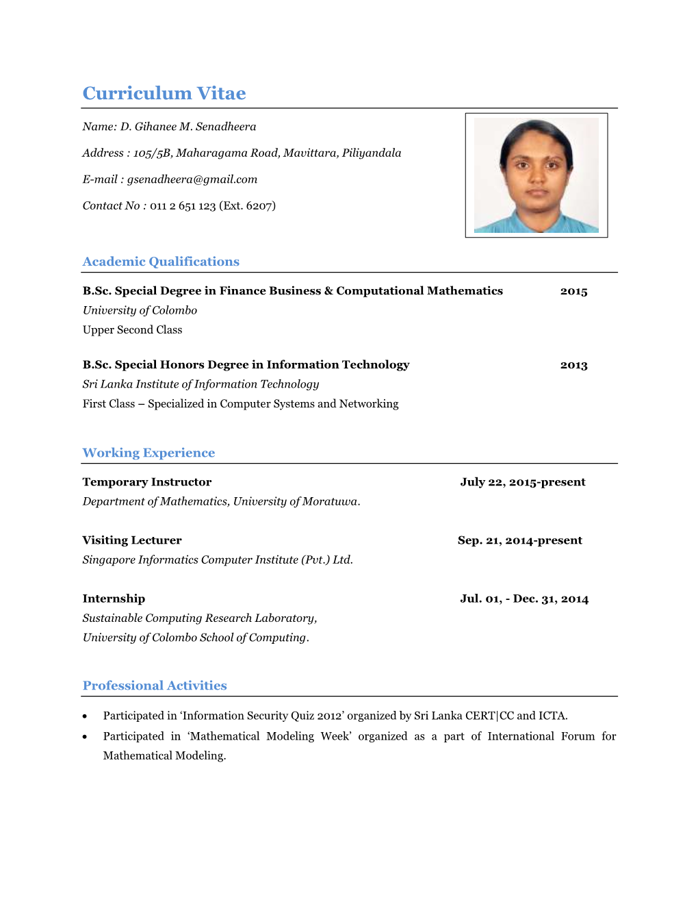 Curriculum Vitae