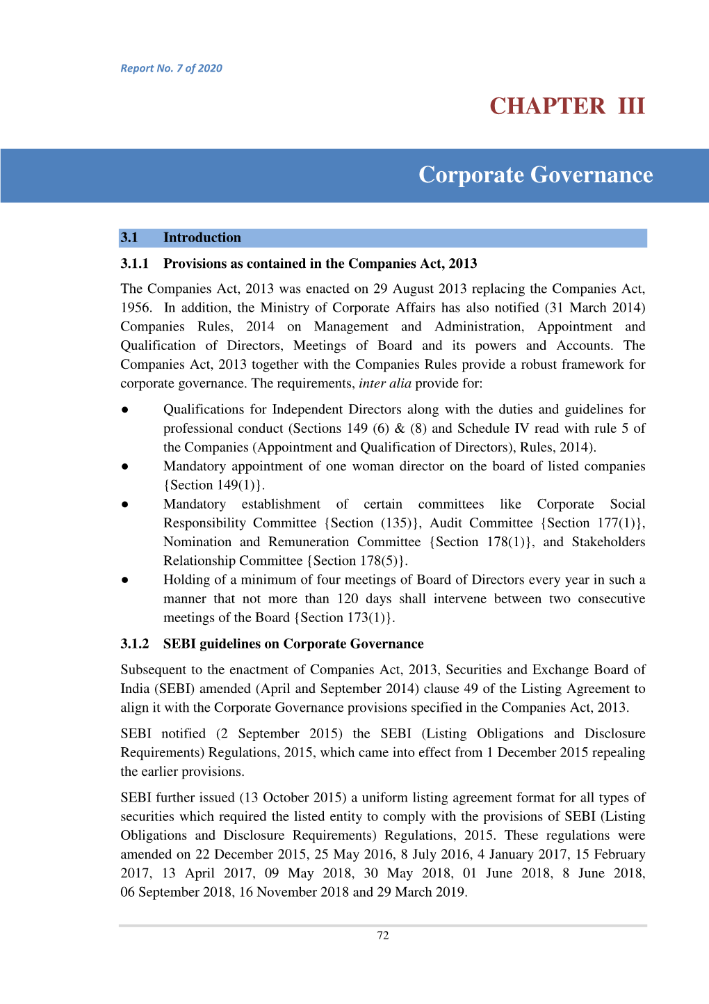 View of Compliance by Selected Cpses of the Corporate Governance Provisions As on 31 March 2019, There Were 596 Cpses Under the Audit Jurisdiction of the CAG of India