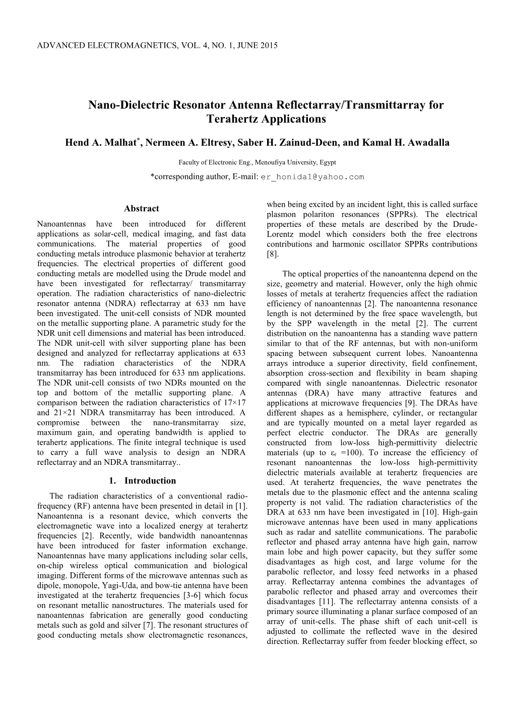 Nano-Dielectric Resonator Antenna Reflectarray/Transmittarray for Terahertz Applications