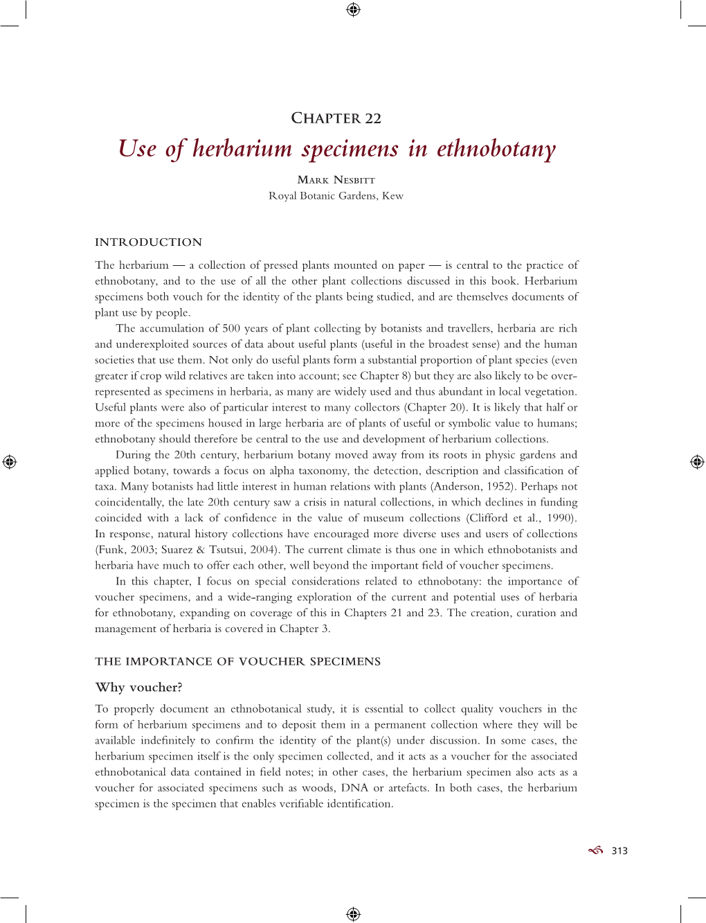 Use of Herbarium Specimens in Ethnobotany