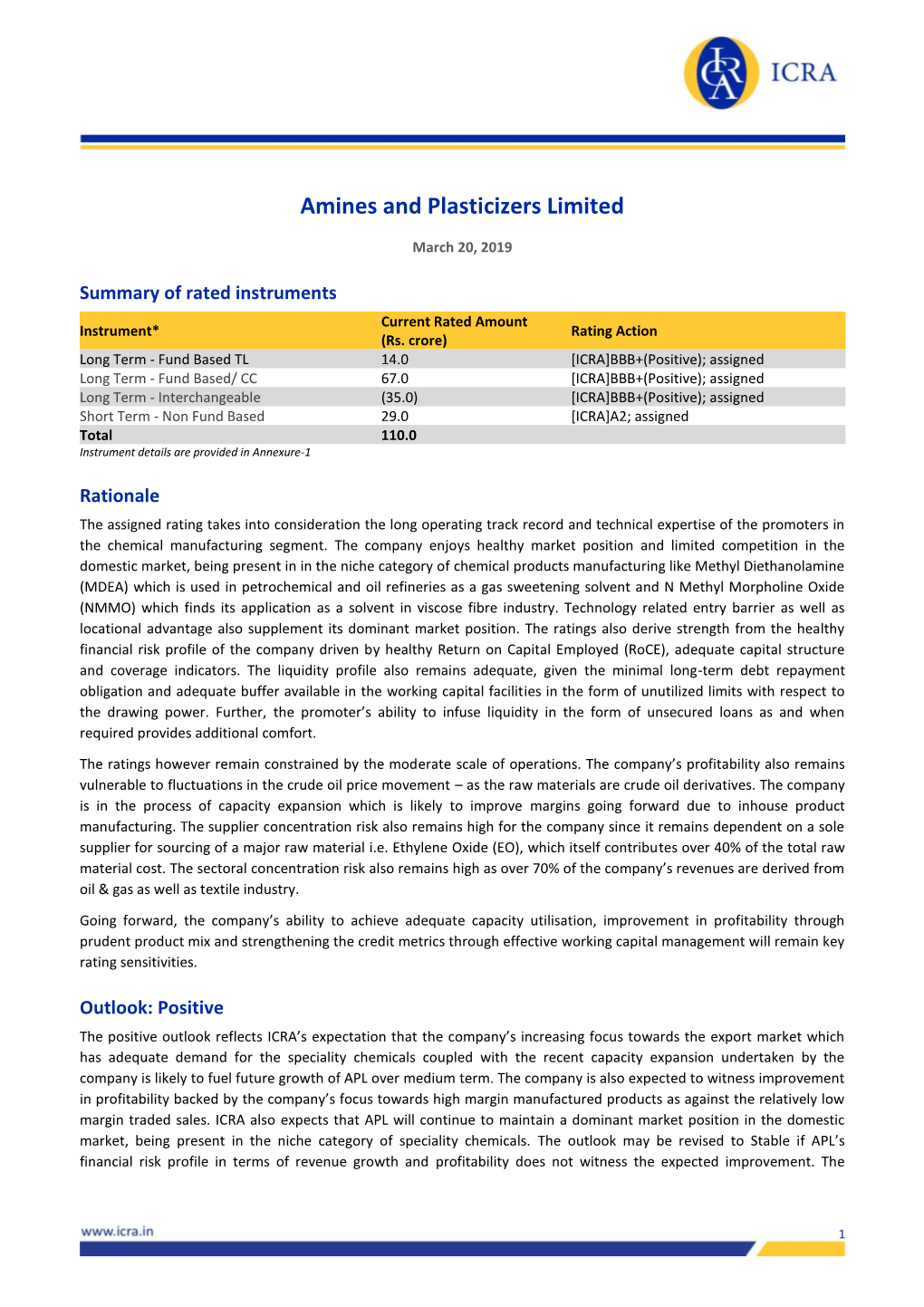 Amines and Plasticizers Limited