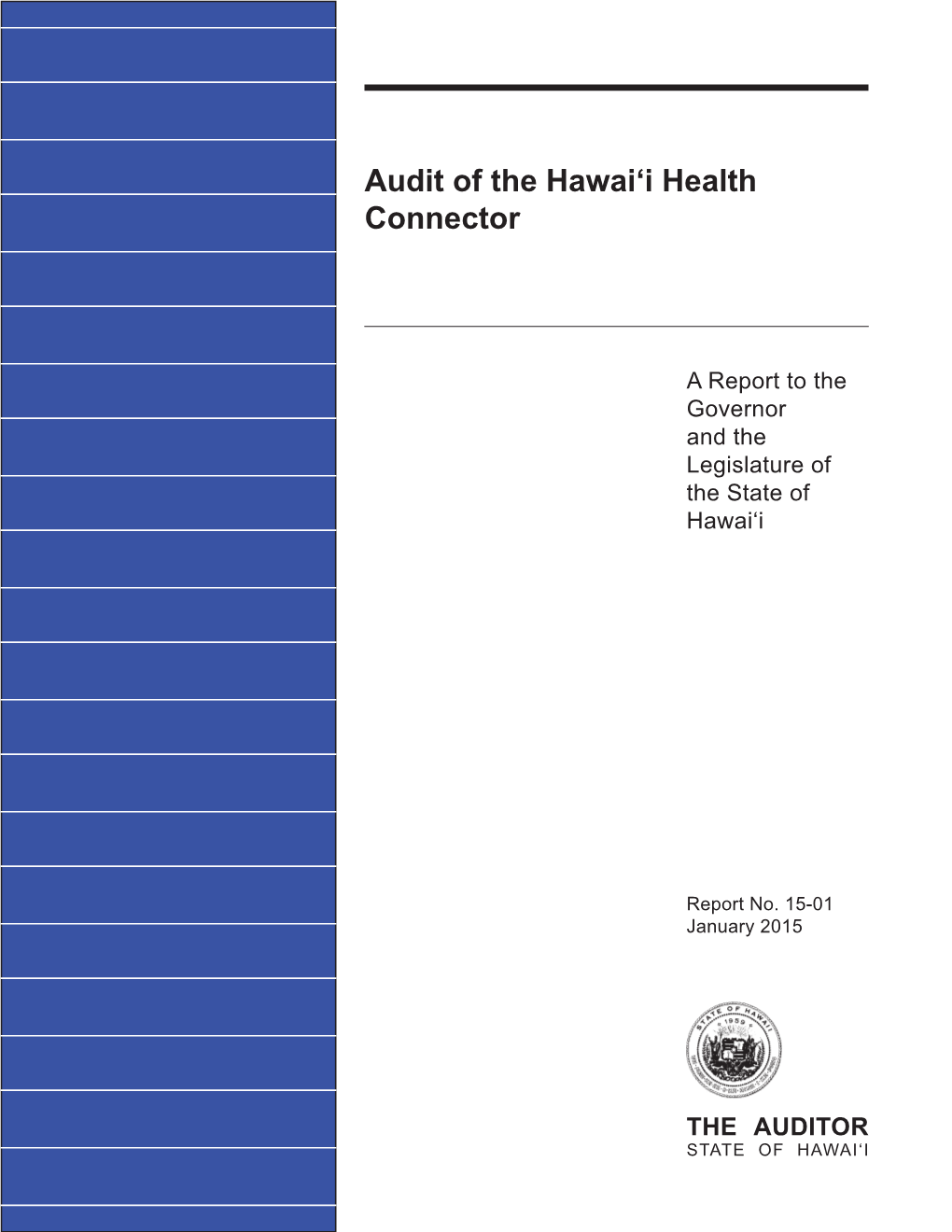 Audit of the Hawai'i Health Connector