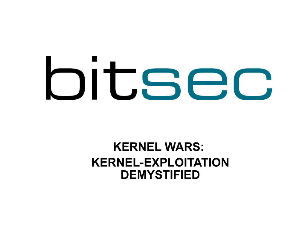 Kernel-Exploitation Demystified