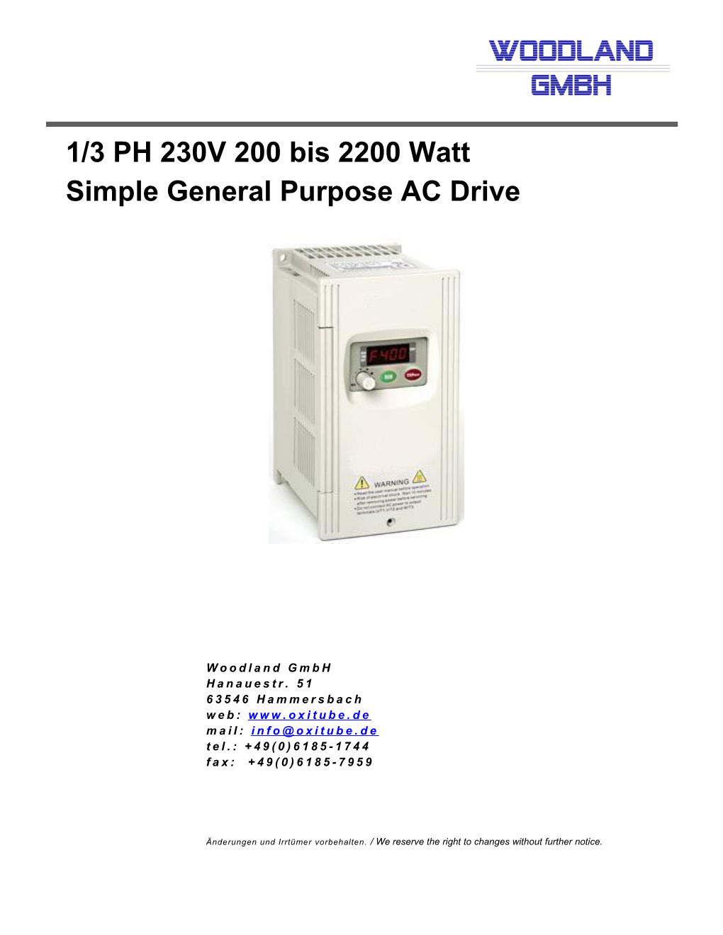 Simple General Purpose AC Drive