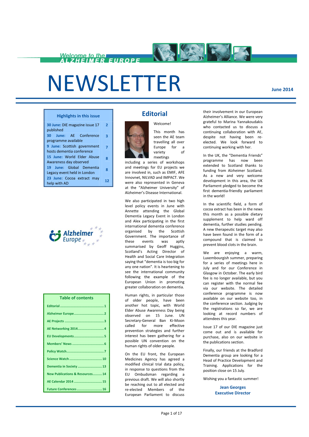 NEWSLETTER June 2014