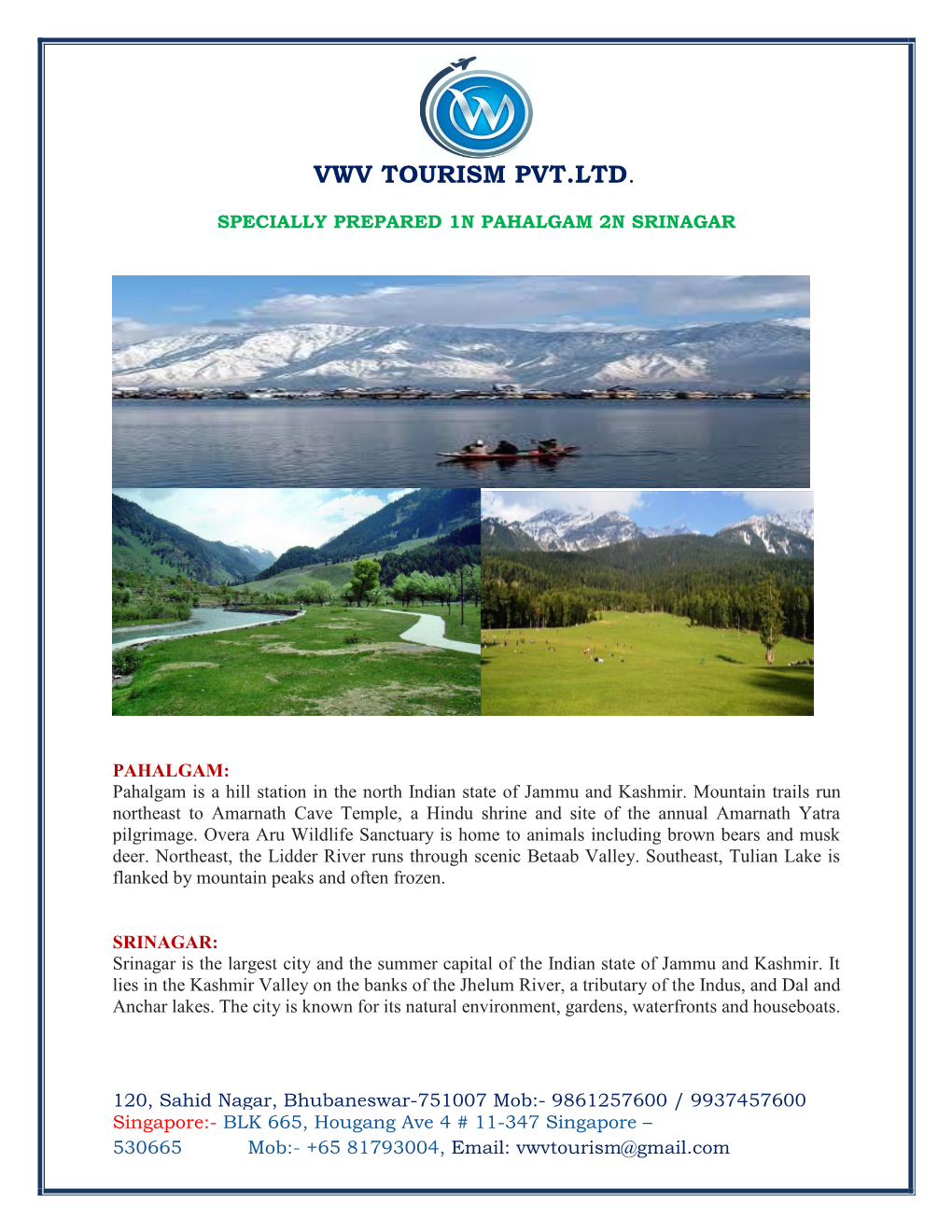 Vwv Tourism Pvt.Ltd