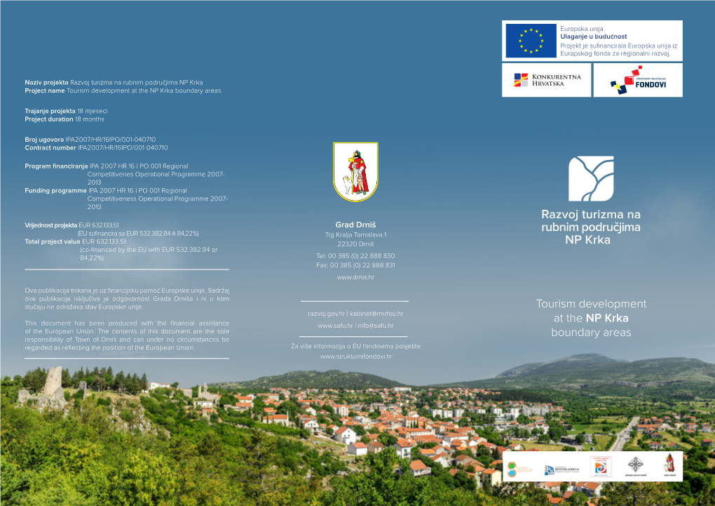 Tourism Development at the NP Krka Boundary Areas
