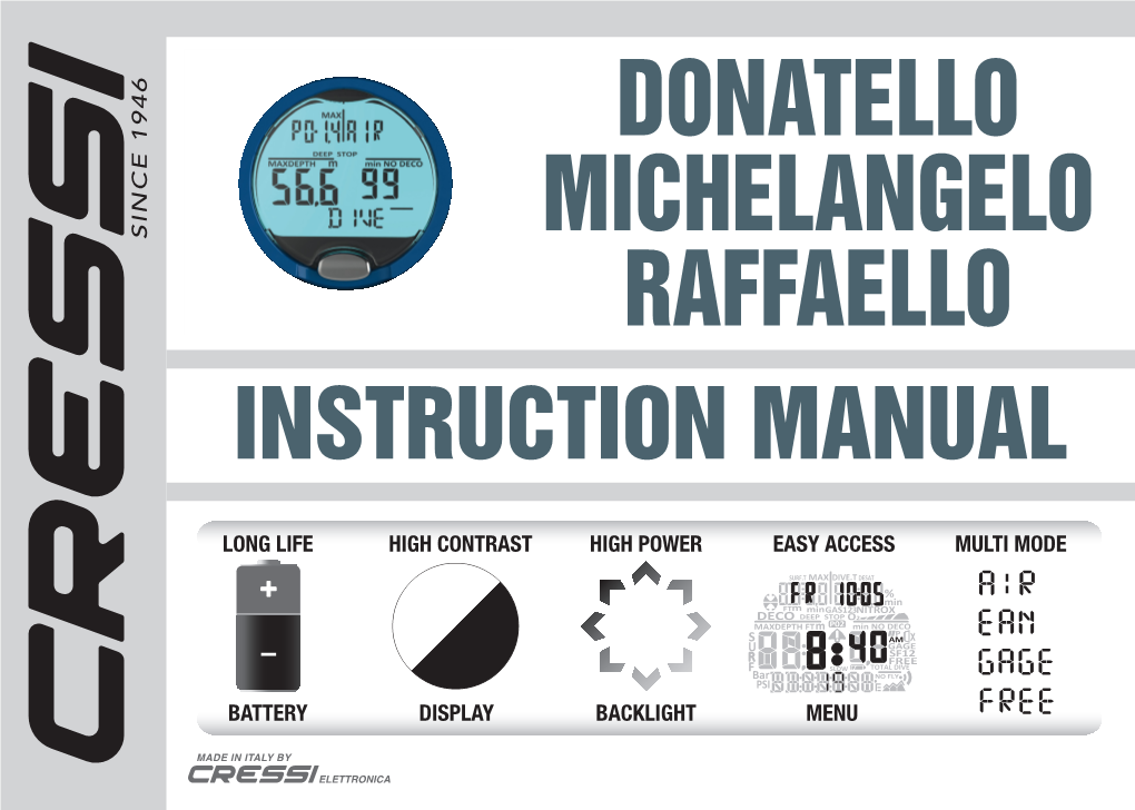 Donatello Michelangelo Raffaello Instruction Manual