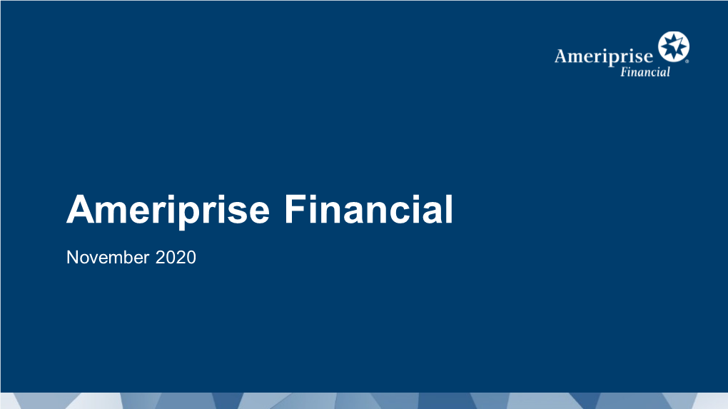 Ameriprise Financial Overview