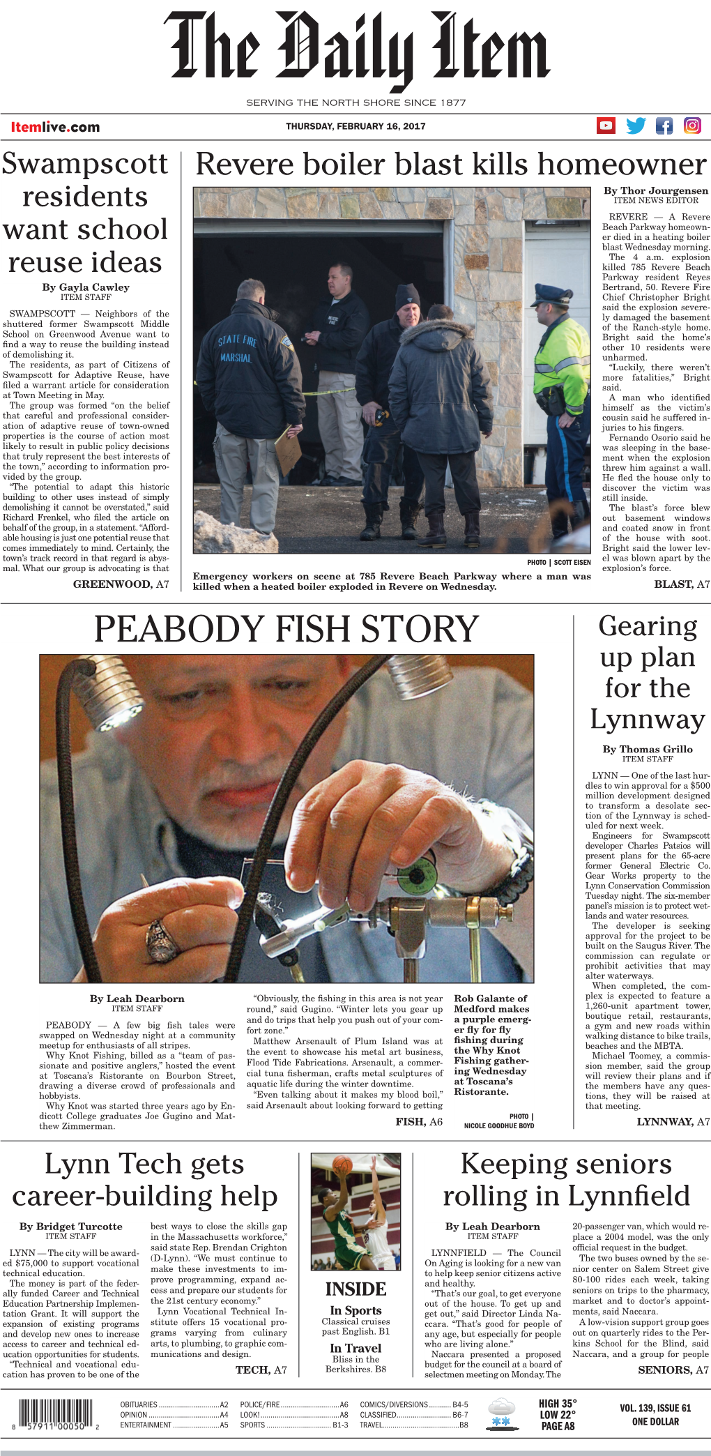 PEABODY FISH STORY Gearing up Plan for the Lynnway