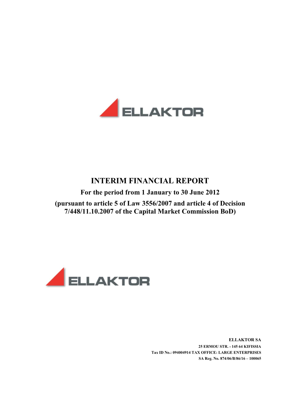Ellaktor Interim Financial Report 30 6 2012