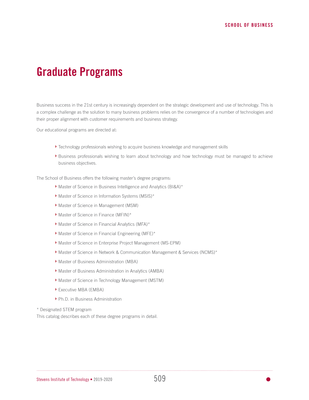 Graduate Programs