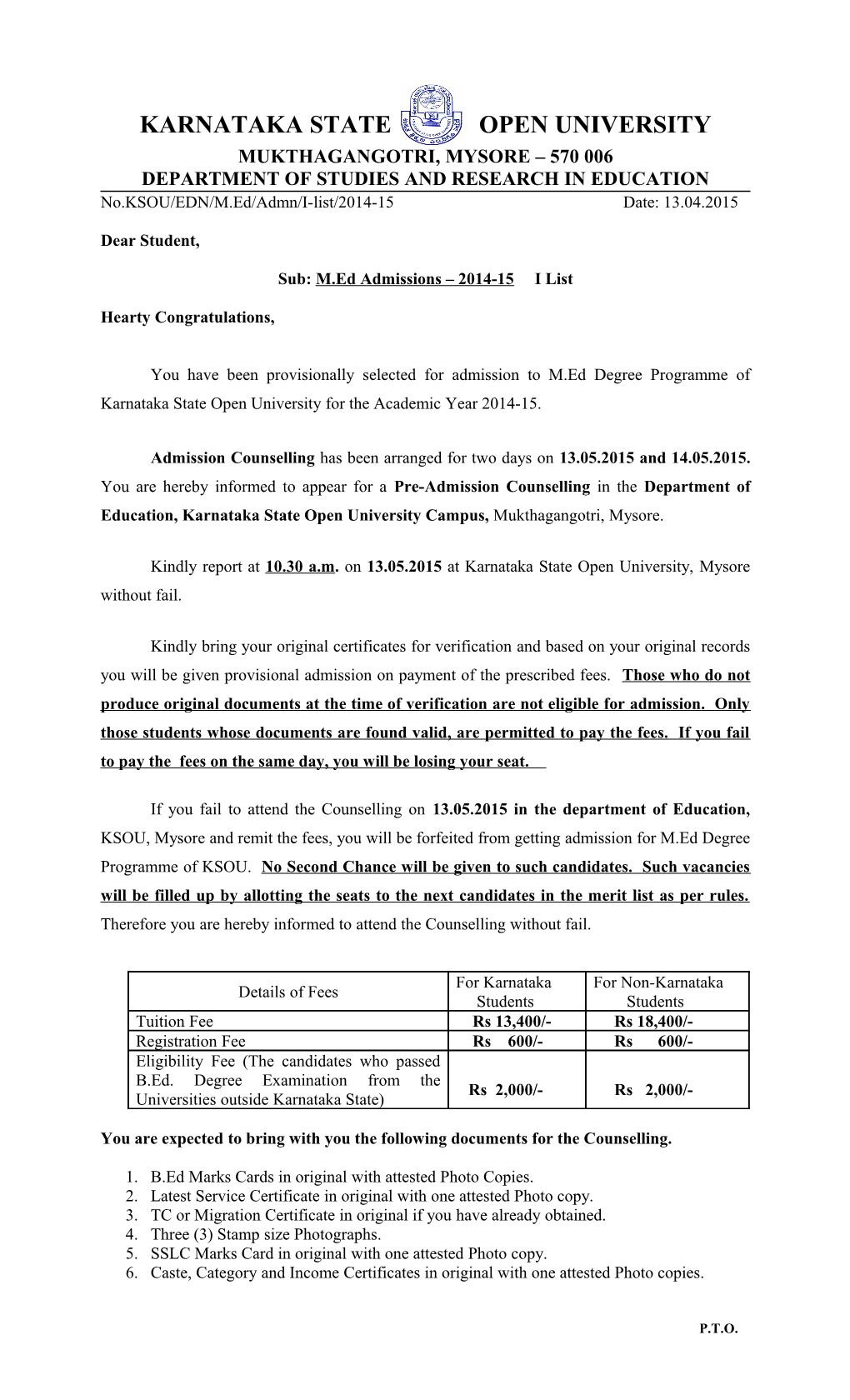 Karnataka State Open University