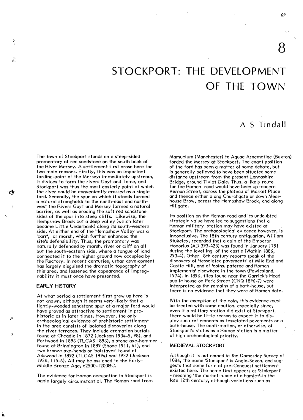 Stockport: the Development of the Town