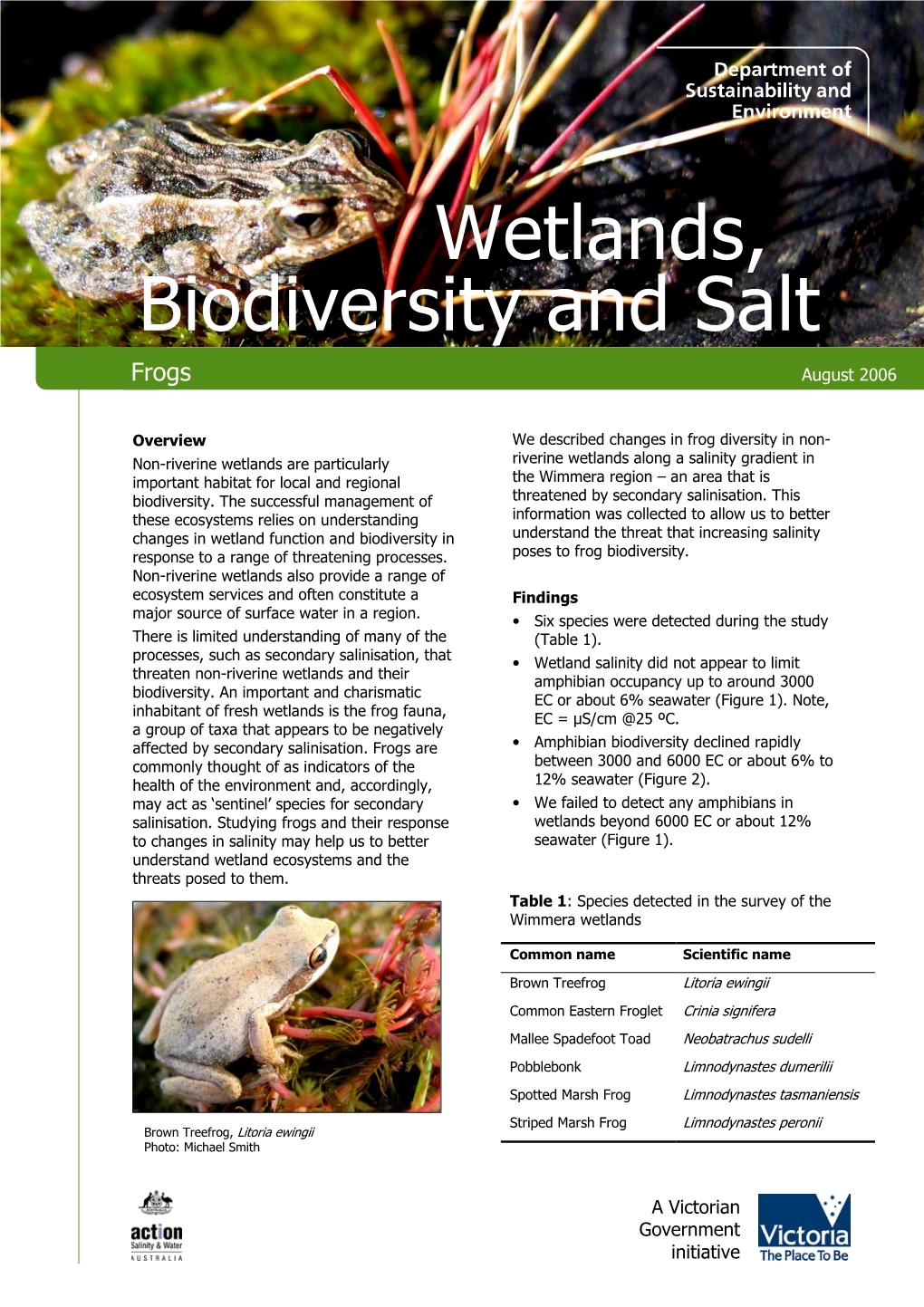 Wetlands, Biodiversity and Salt