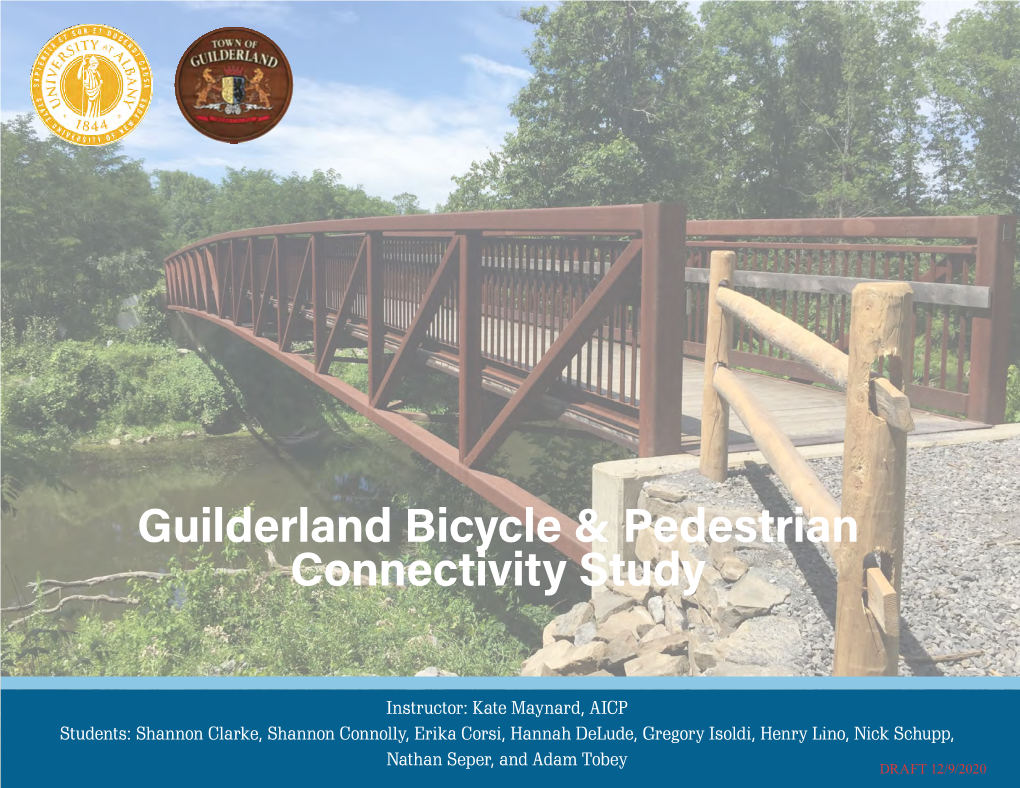 Guilderland Bicycle & Pedestrian Connectivity Study