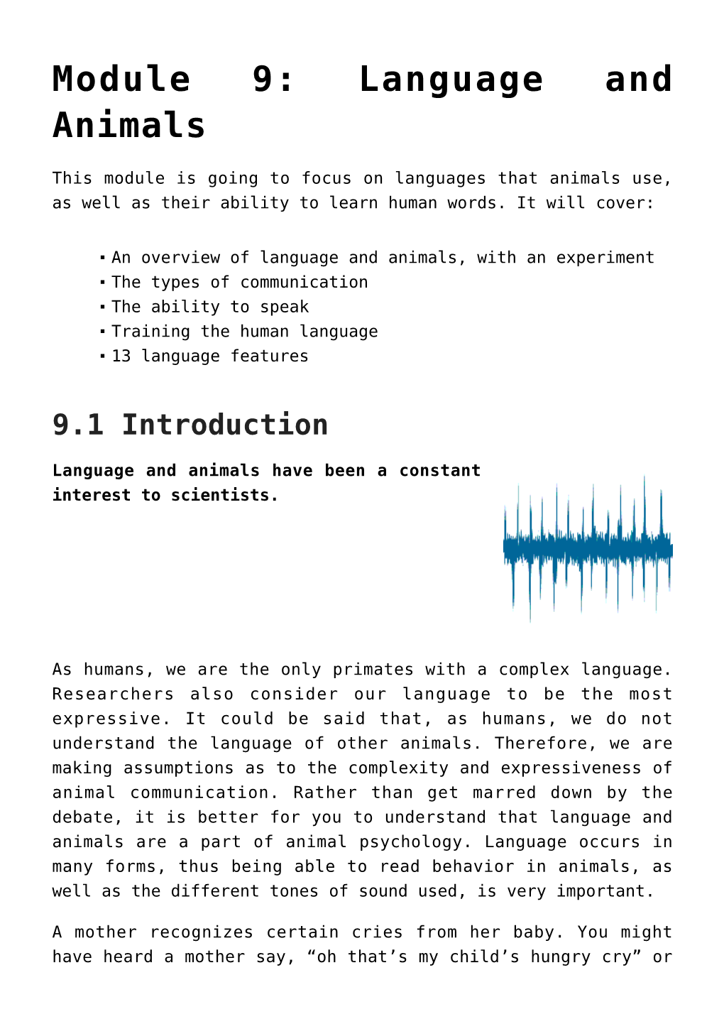 Language and Animals