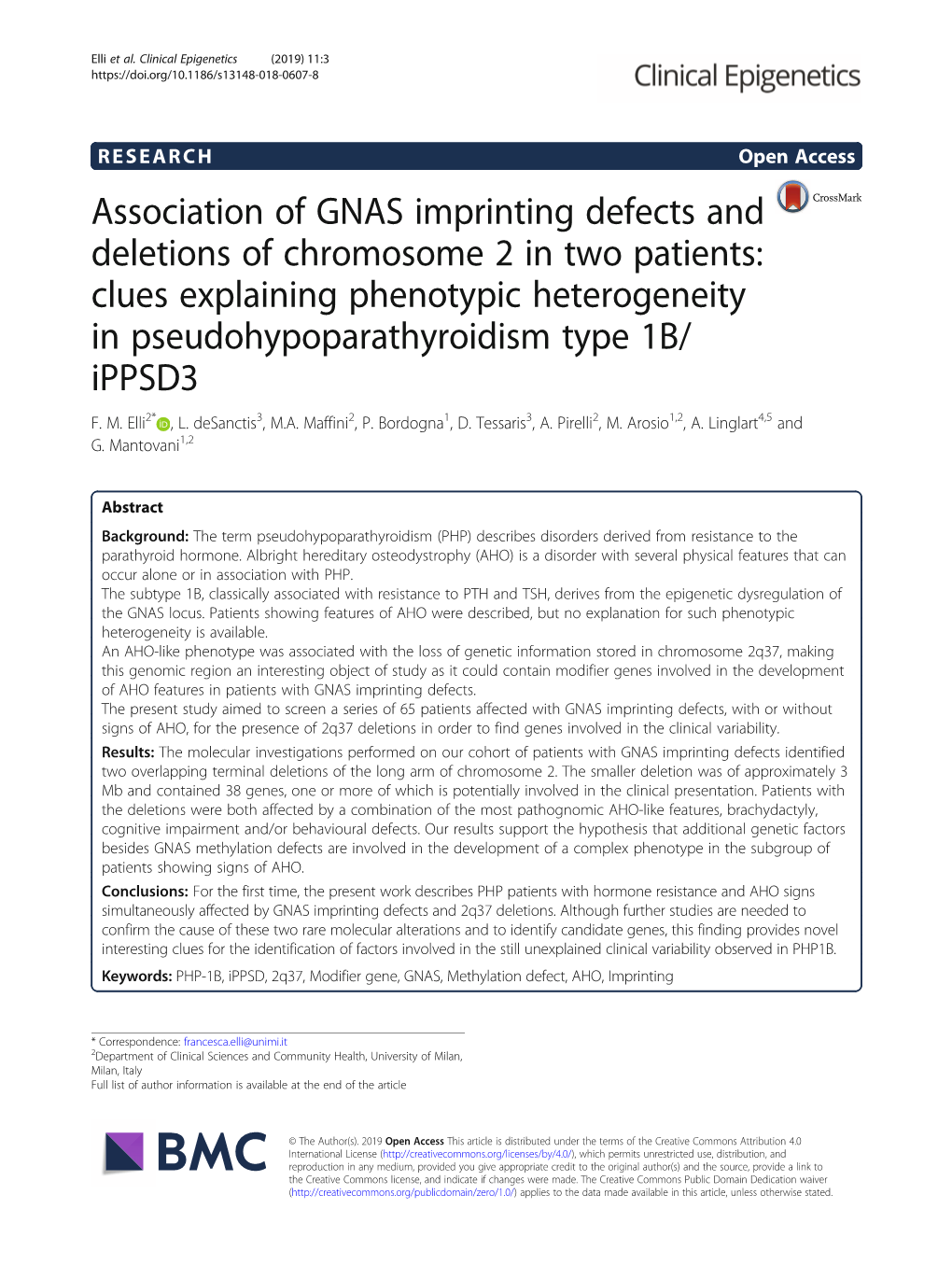 Association of GNAS Imprinting Defects and Deletions of Chromosome 2 in Two Patients