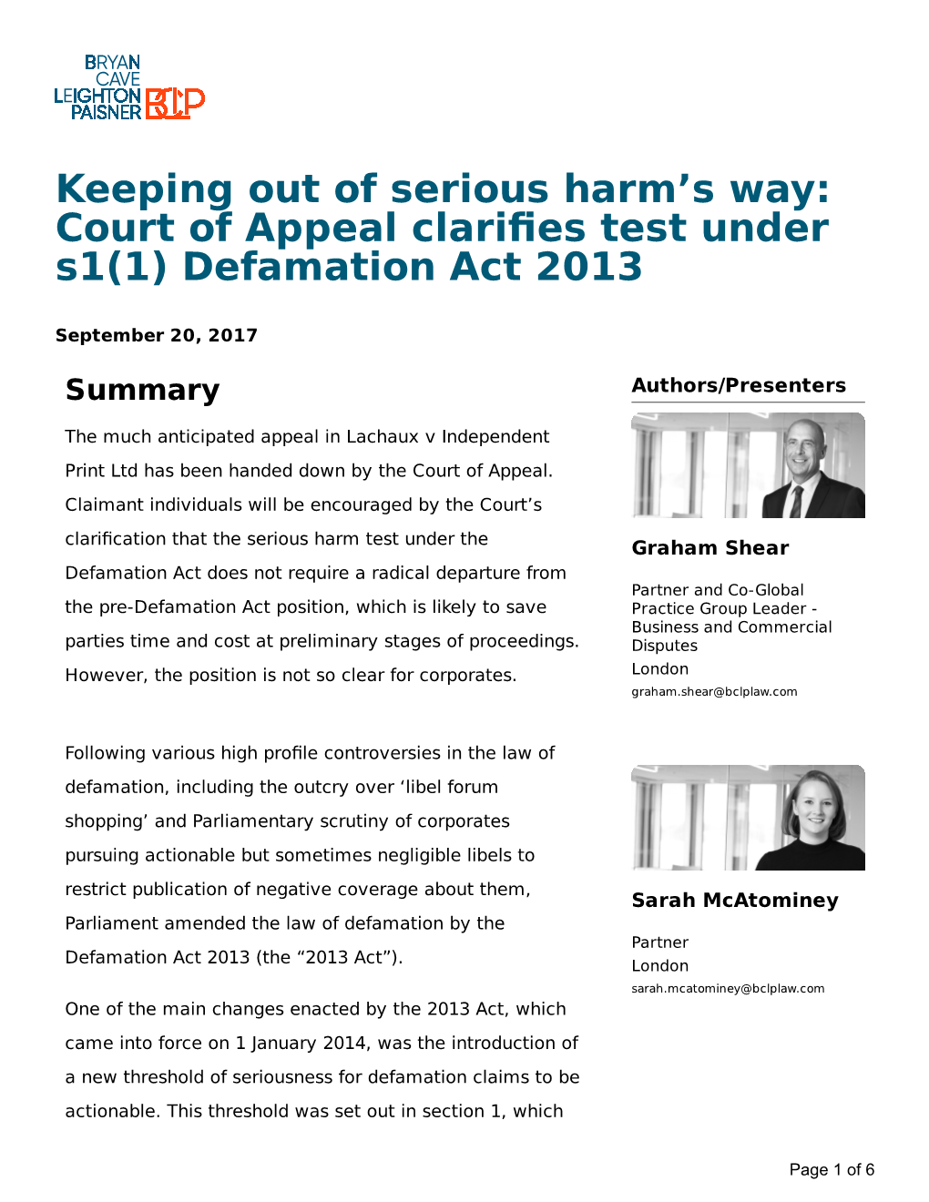 Defamation Act 2013