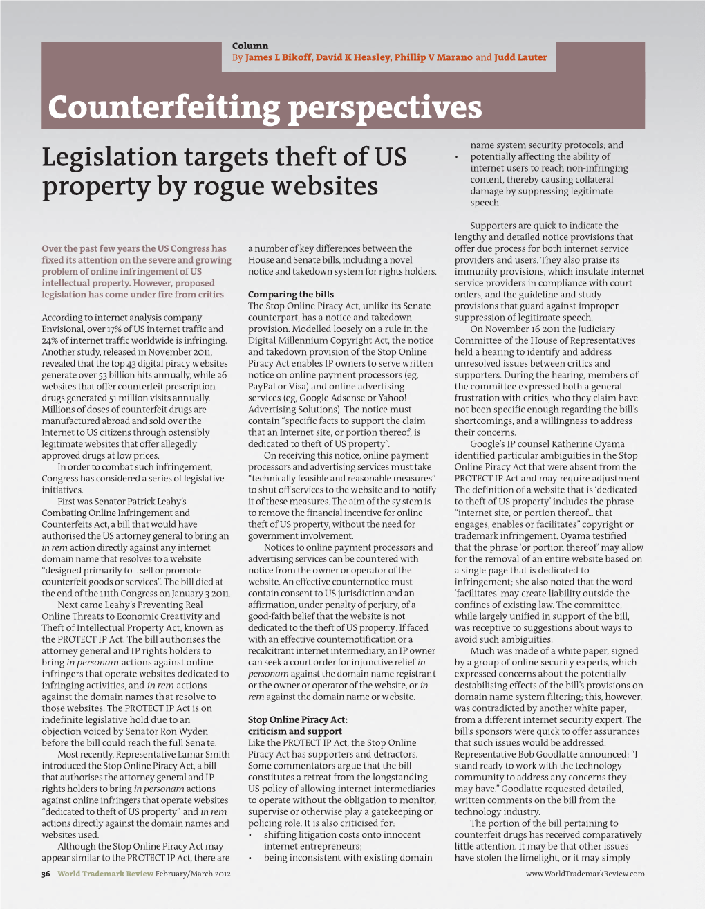 Counterfeiting Perspectives