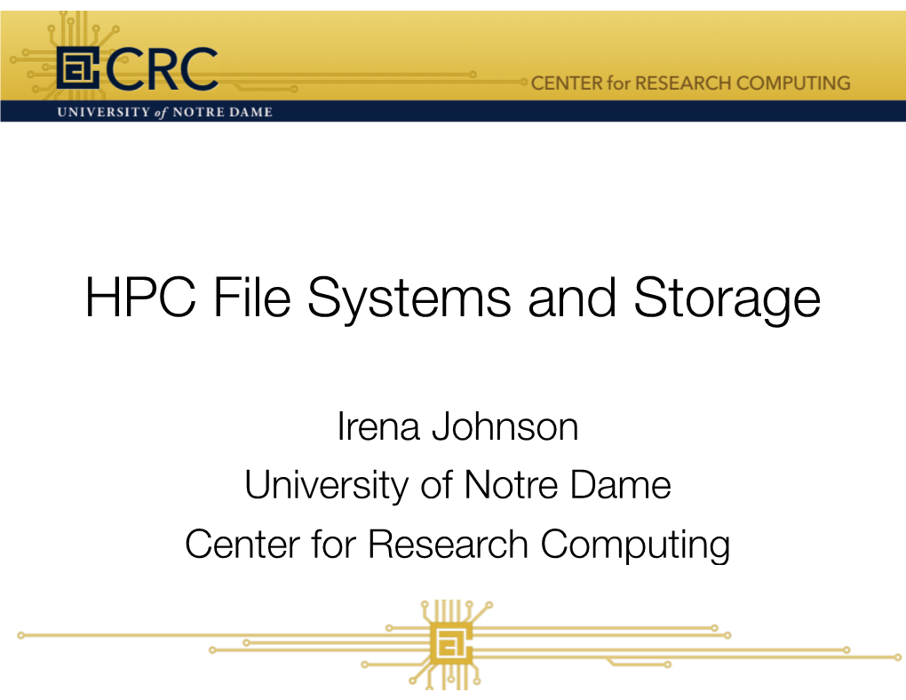 CRC File Systems Storage Presentation