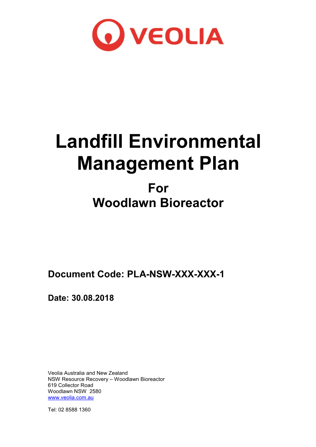 Landfill Environmental Management Plan