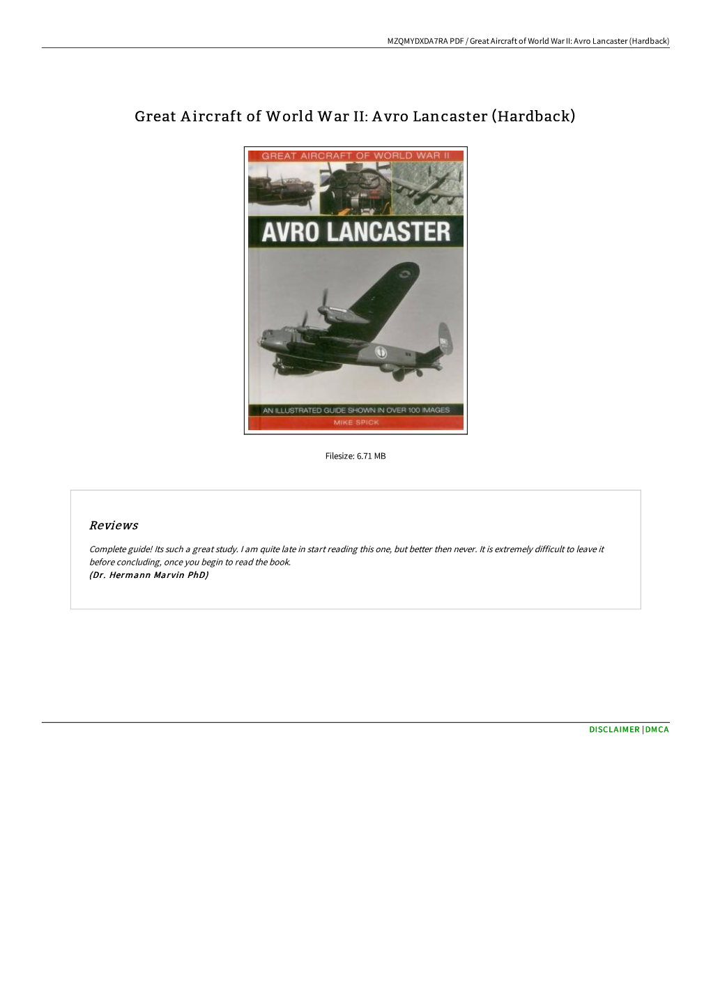 Read PDF « Great Aircraft of World War II: Avro Lancaster (Hardback)