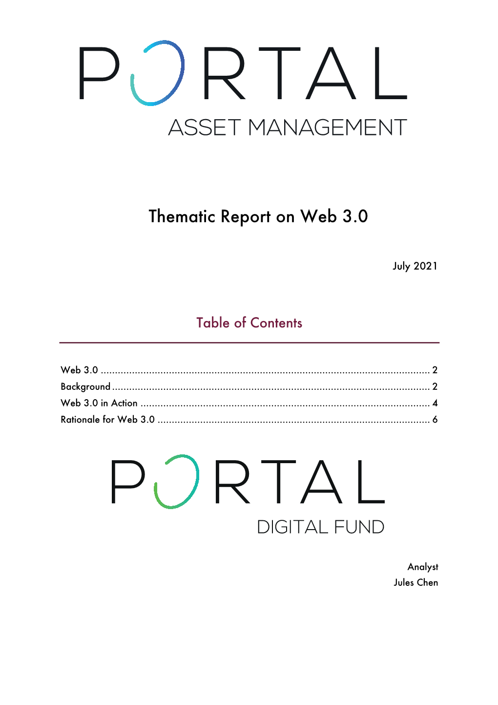 Thematic Report on Web 3.0