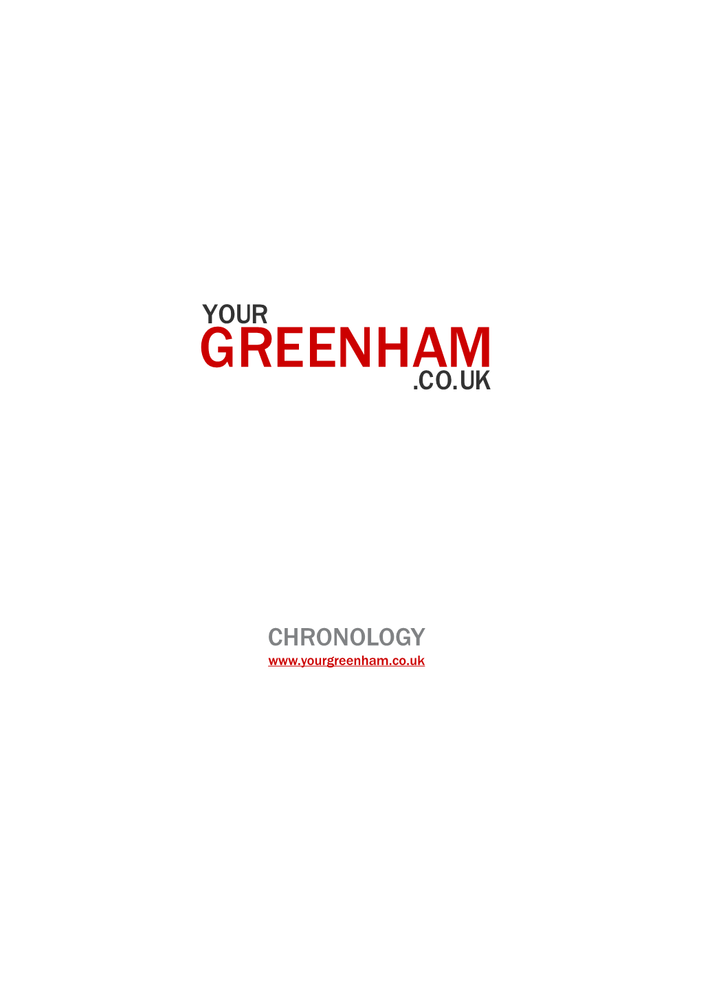 Greenham Common Chronology