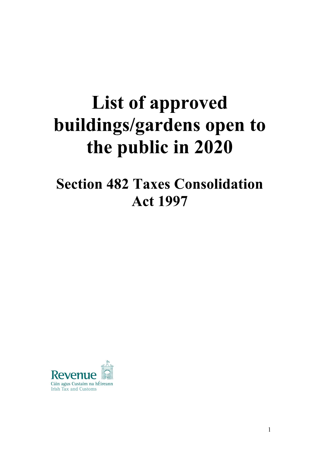 Section 482, Taxes Consolidation Act, 1997