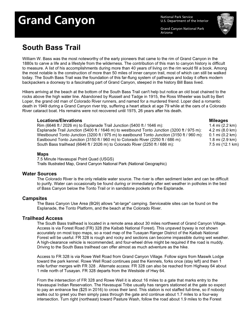 South Bass Trail