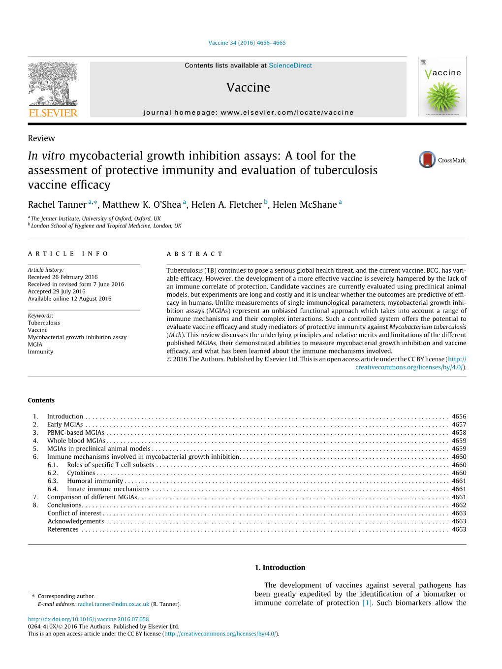 In Vitro Mycobacterial Growth Inhibition Assays