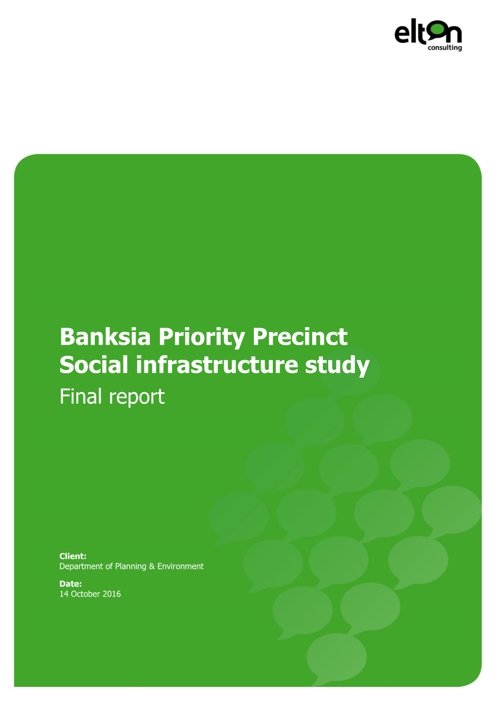 Banksia Priority Precinct Social Infrastructure Study Final Report