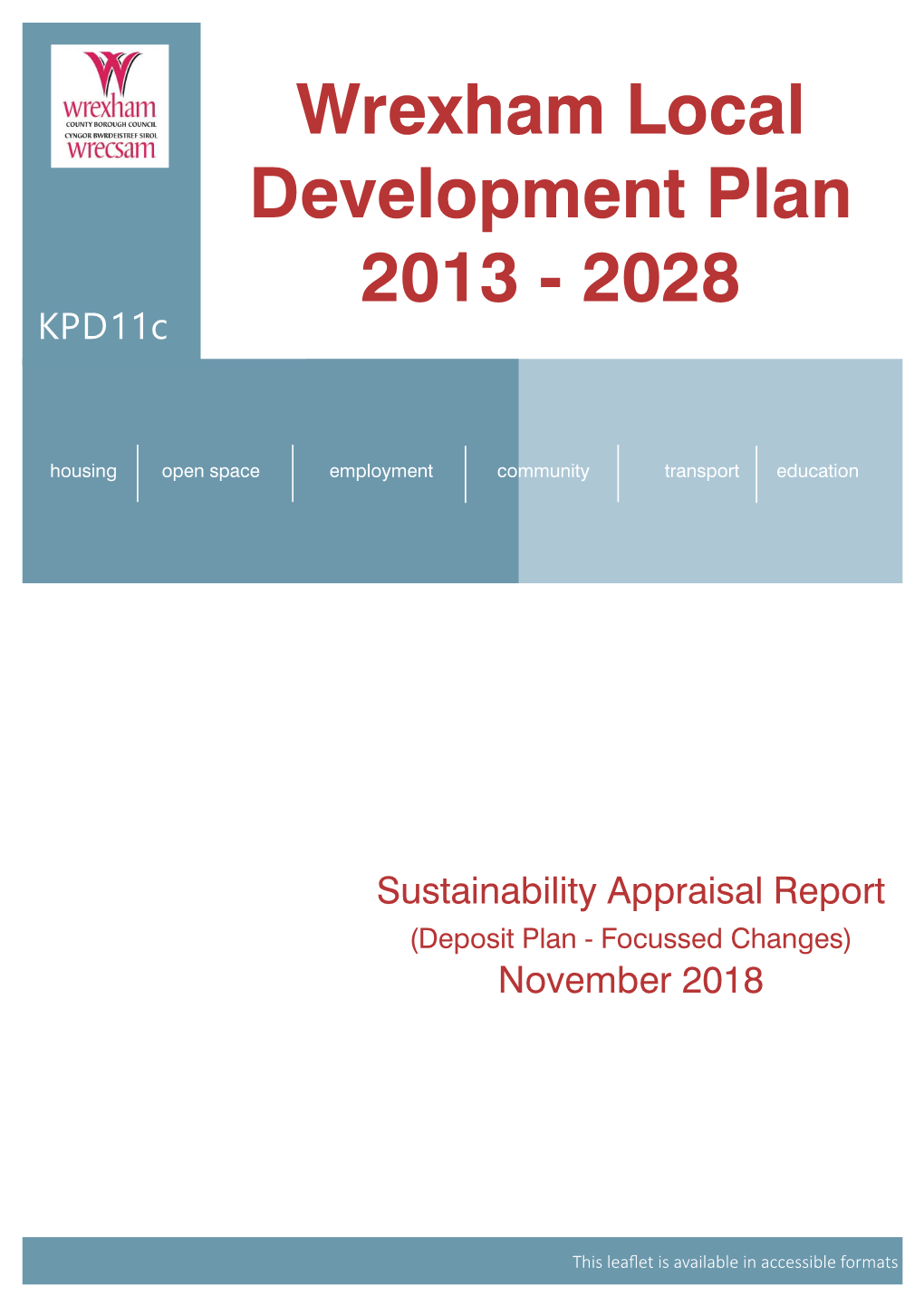 Wrexham Local Development Plan 2013 - 2028 Kpd11c