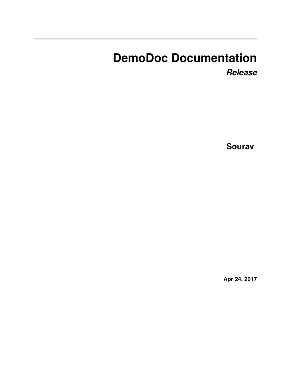 Demodoc Documentation Release