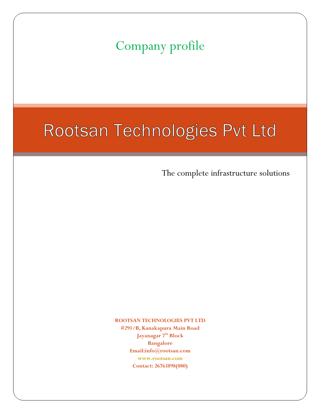 Rootsan Technologies Pvt Ltd