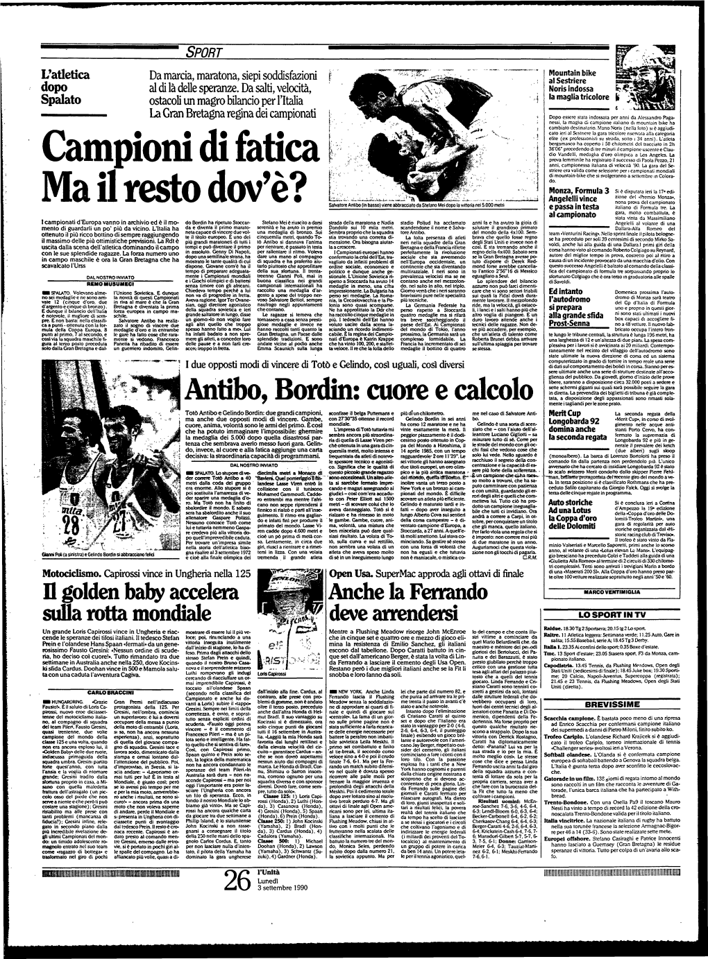 Campioni Di Fatica Anni, Campionessa Italiana Di Velocità '90