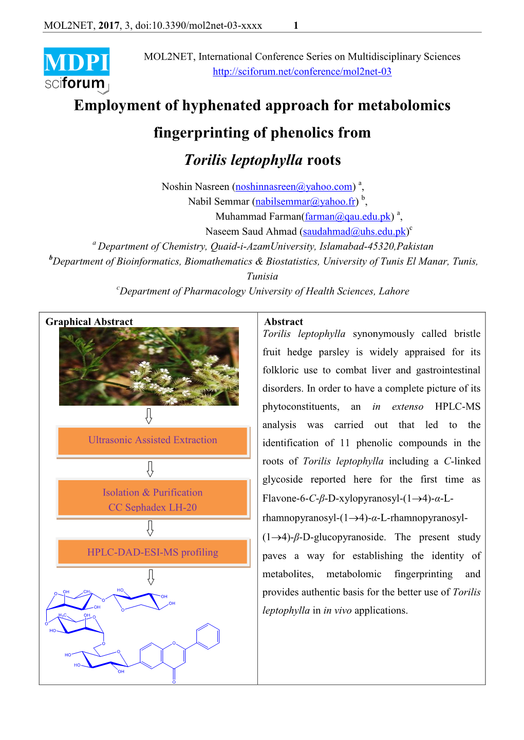 Employment of Hyphenated Approach for Metabolomics Fingerprinting of Phenolics From